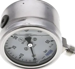 Gly.-Sicherheits-Manometer senkrecht,63mm, 0 - 60 bar