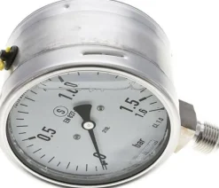 Gly.-Sicherheits-Manometer senkrecht,100mm, 0 - 1,6 bar