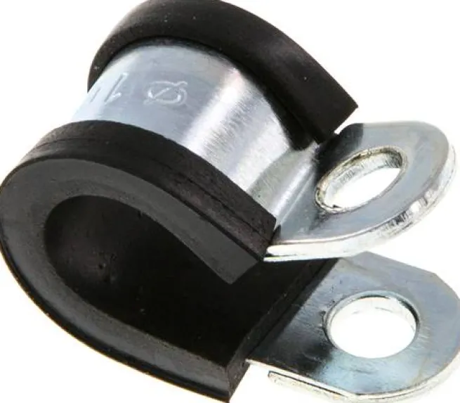 Gummiprofilierte Rohrschelle 10mm, DIN 3016-1