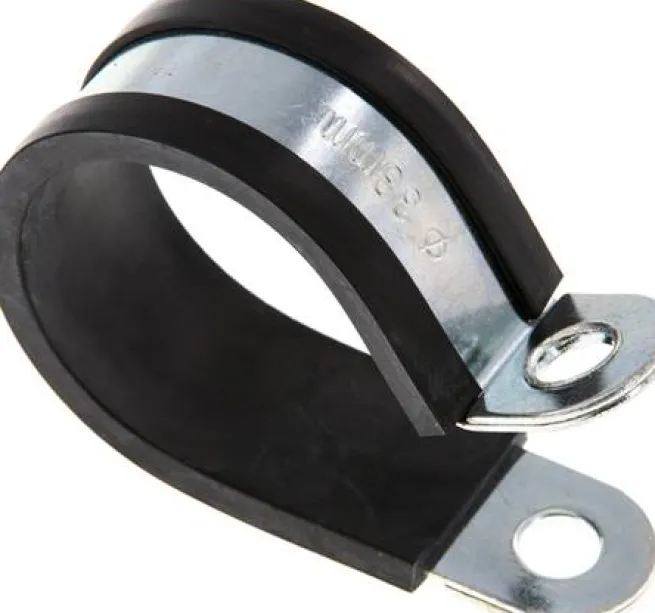 Gummiprofilierte Rohrschelle 38mm, DIN 3016-1
