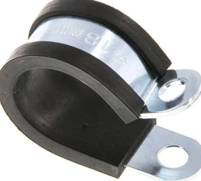 Gummiprofilierte Rohrschelle 18mm, DIN 3016-1