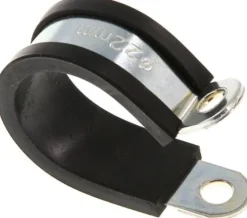Gummiprofilierte Rohrschelle 22mm, DIN 3016-1