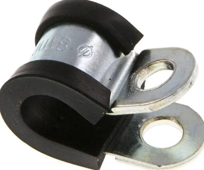 Gummiprofilierte Rohrschelle 8mm, DIN 3016-1