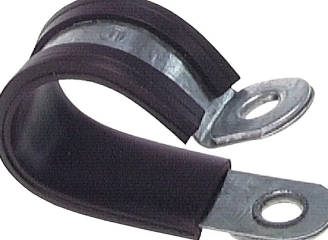 Gummiprofilierte Rohrschelle 6mm, DIN 3016-1