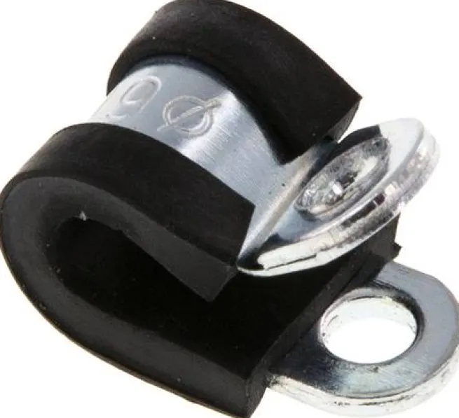 Gummiprofilierte Rohrschelle 6mm, DIN 3016-1