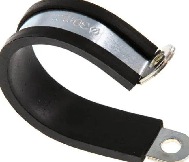 Gummiprofilierte Rohrschelle 30mm, DIN 3016-1