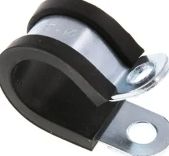 Gummiprofilierte Rohrschelle 14mm, DIN 3016-1