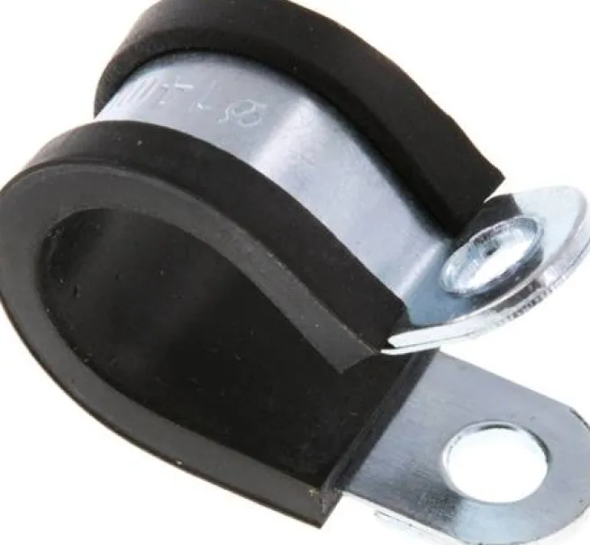 Gummiprofilierte Rohrschelle 14mm, DIN 3016-1
