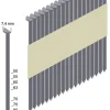 Halbkopfnagel Type PR 63 mm Ø 2,8 mm Ringschaft PR28/63BKRI