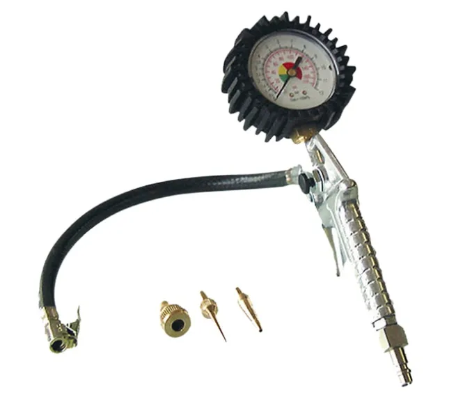 Hand-Reifenfüller ungeeicht 0 - 10 bar mit Adapter-Set