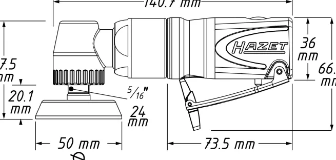 HAZET Mini Polierer 9033M-9