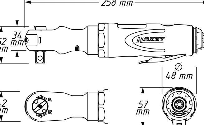 HAZET Ratschenschrauber 9022P-2