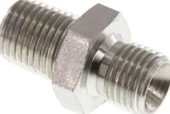 Hochdruck-Doppelnippel G 1/4"-NPT 1/4", Stahl verzinkt