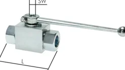 Hochdruck-Kugelhahn, Stahl, G 1/2", 0 bis 500bar