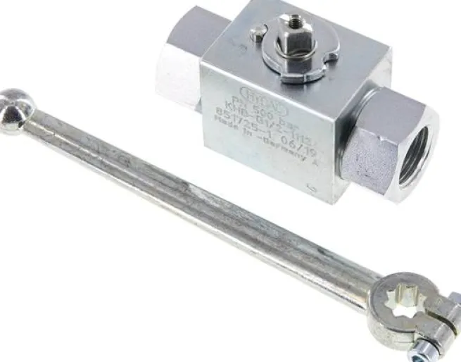Hochdruck-Kugelhahn, Stahl, G 1/2", 0 bis 500bar