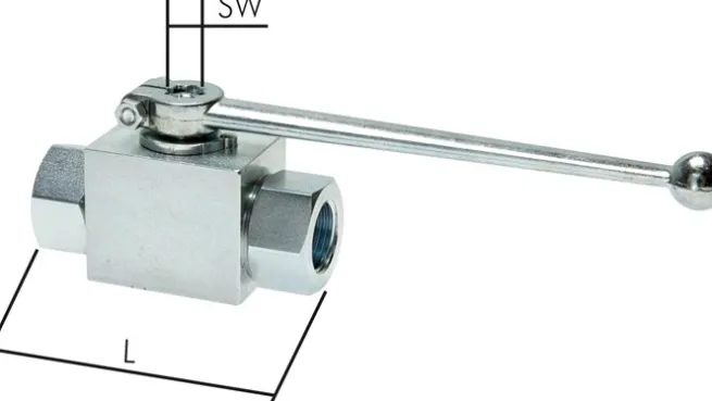 Hochdruck-Kugelhahn, Stahl, G 1/8", 0 bis 500bar