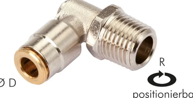 Hochdruck-L-Steckverschraub. M 6 (konisch)-4mm (pos.)