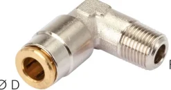 Hochdruck-L-Steckverschraub. M 6 (konisch)-6mm (fix)