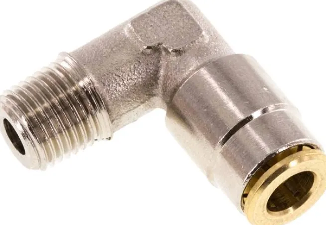 Hochdruck-L-Steckverschraub. M 10x1 (konisch)-6mm (fix)
