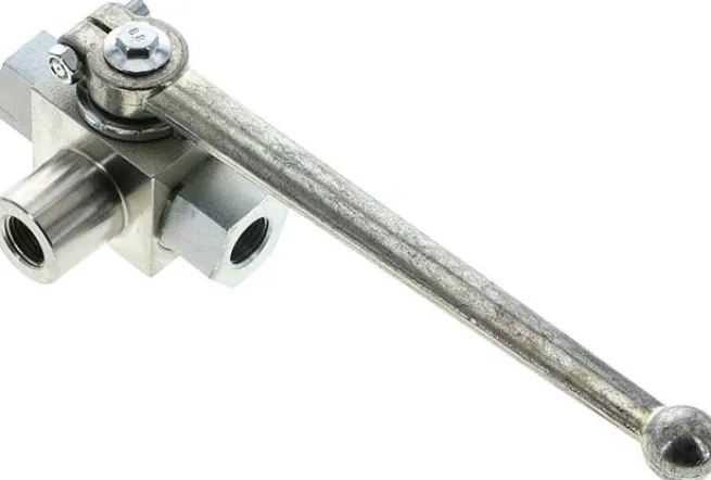 Hochdruck-3-Wege Kugelhahn, T-Bohrung, G 1/4", 0 bis 500bar
