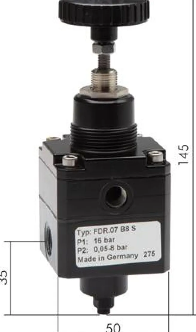 Hochleistungs-Präzisionsdruckregler, G 1/4", 0,05 - 8 bar