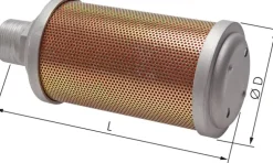 Hochleistungs-Schalldämpfer G 3/8" (PN 10 bar)