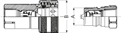Hydraulikkupplung ISO 7241-1B, Muffe, G 1/8
