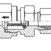 Hydraulik-Rückschlagventil 22 L (M30x2)-G 3/4", Stahl verzinkt, Durchfluss Rohr zu Gewinde