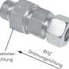 Hydraulik-Rückschlagventil 12 L (M18x1,5)-G 3/8", ohne Mutter & Schneidring, Stahl