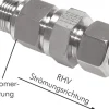 Hydraulik-Rückschlagventil 35 L (M45x2)-G 1-1/4", Stahl verzinkt, Durchfluss Gewinde zu Rohr