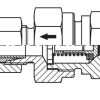 Hydraulik-Rückschlagventil 16 S (M24x1,5)-G 1/2", Stahl verzinkt, Durchfluss Gewinde zu Rohr