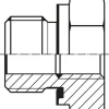 Hydraulik-Reduzierung G 3/4"(AG)-G 3/8"(IG), Stahl verzinkt, Elastomerdichtung