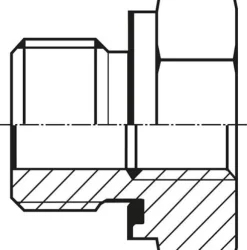 Hydraulik-Reduzierung G 3/4"(AG)-G 3/8"(IG), Stahl verzinkt, Elastomerdichtung