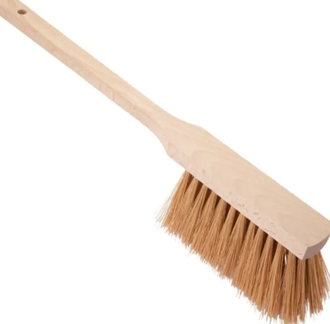 Industrie-Handfeger, Holz-Langstiel mit Poly-Kokosborsten, für groben Schmutz, 45cm