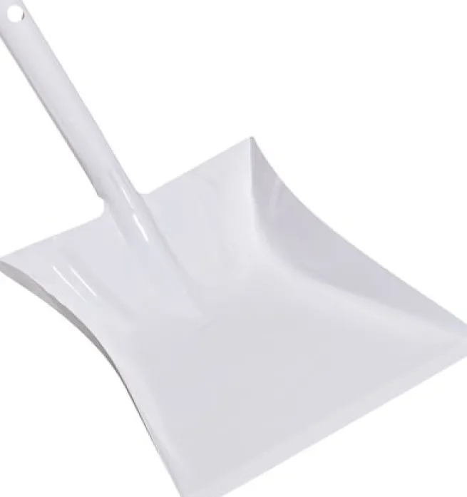 Industrie-Kehrschaufeln, Düllgriff, Metall, weiß pulverbeschichtet, 22 cm