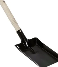 Industrie-Kehrschaufeln, Holzgriff, Metall, schwarz lackiert, 11,5 cm