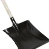 Industrie-Kehrschaufeln, Holzgriff, Metall, schwarz lackiert, 22 cm