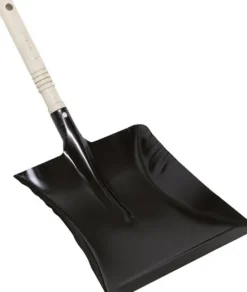 Industrie-Kehrschaufeln, Holzgriff, Metall, schwarz lackiert, 22 cm