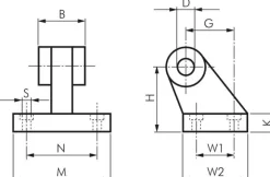 ISO 15552-90°-Laschenschwenkbefestigung 63 mm, Aluminium