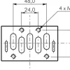 ISO-Ventil (Größe 2), 5/2-Wege, Federrückstellung, 24 V=