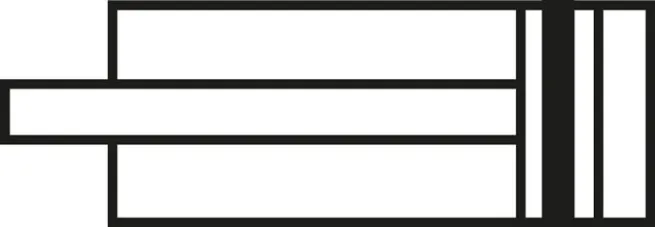 ISO 6432-Zylinder, doppeltwirkend, Kolben 16mm,Hub 10mm -Eco-Line