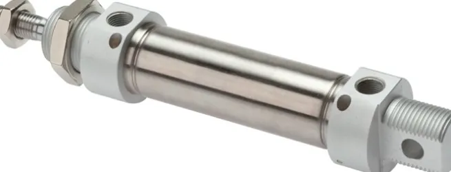 ISO 6432-Zylinder, doppeltwirkend, Kolben 20mm,Hub 80mm -Eco-Line, einstellbare Endlagendämpfung