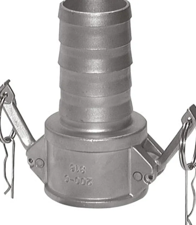 Kamlock-Kupplung (C) 32 (1-1/4")mm Schlauch, Edelstahl (1.4408)