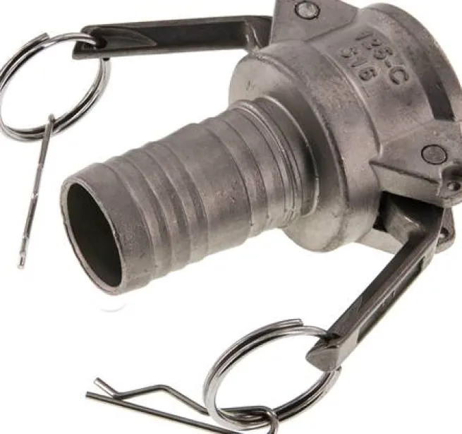 Kamlock-Kupplung (C) 32 (1-1/4")mm Schlauch, Edelstahl (1.4408)