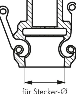 Kamlock-Kupplung (C) 50 (2")mm Schlauch, Aluminium