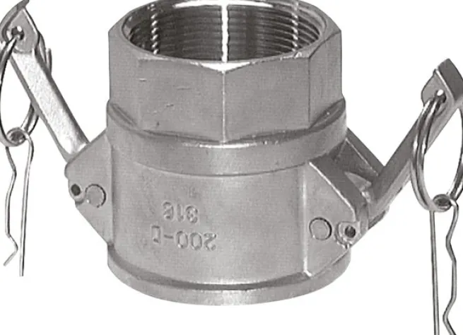 Kamlock-Kupplung (D) Rp 1-1/2"(IG), Edelstahl (1.4408)