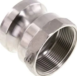 Kamlock-Stecker (A) Rp 2"(IG), Edelstahl (1.4408)