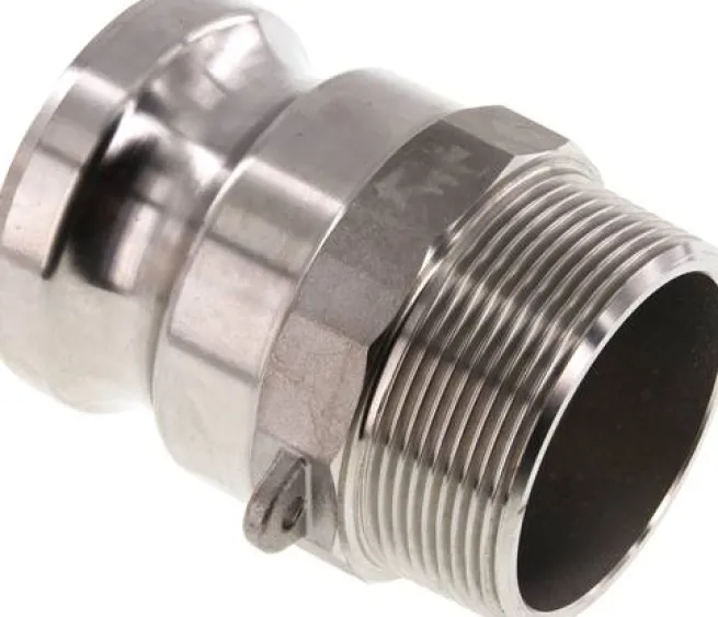 Kamlock-Stecker (F) R 2"(AG), Edelstahl (1.4408)