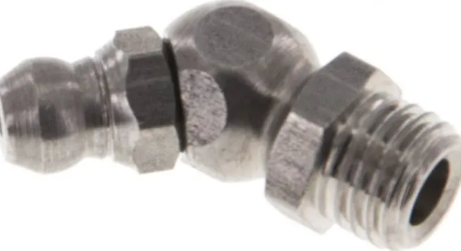 45° Kegelschmiernippel, M 8x1 (konisch), 1.4305 (6-kant)