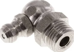 90° Kegelschmiernippel, R 1/8", 1.4305 (6-kant)